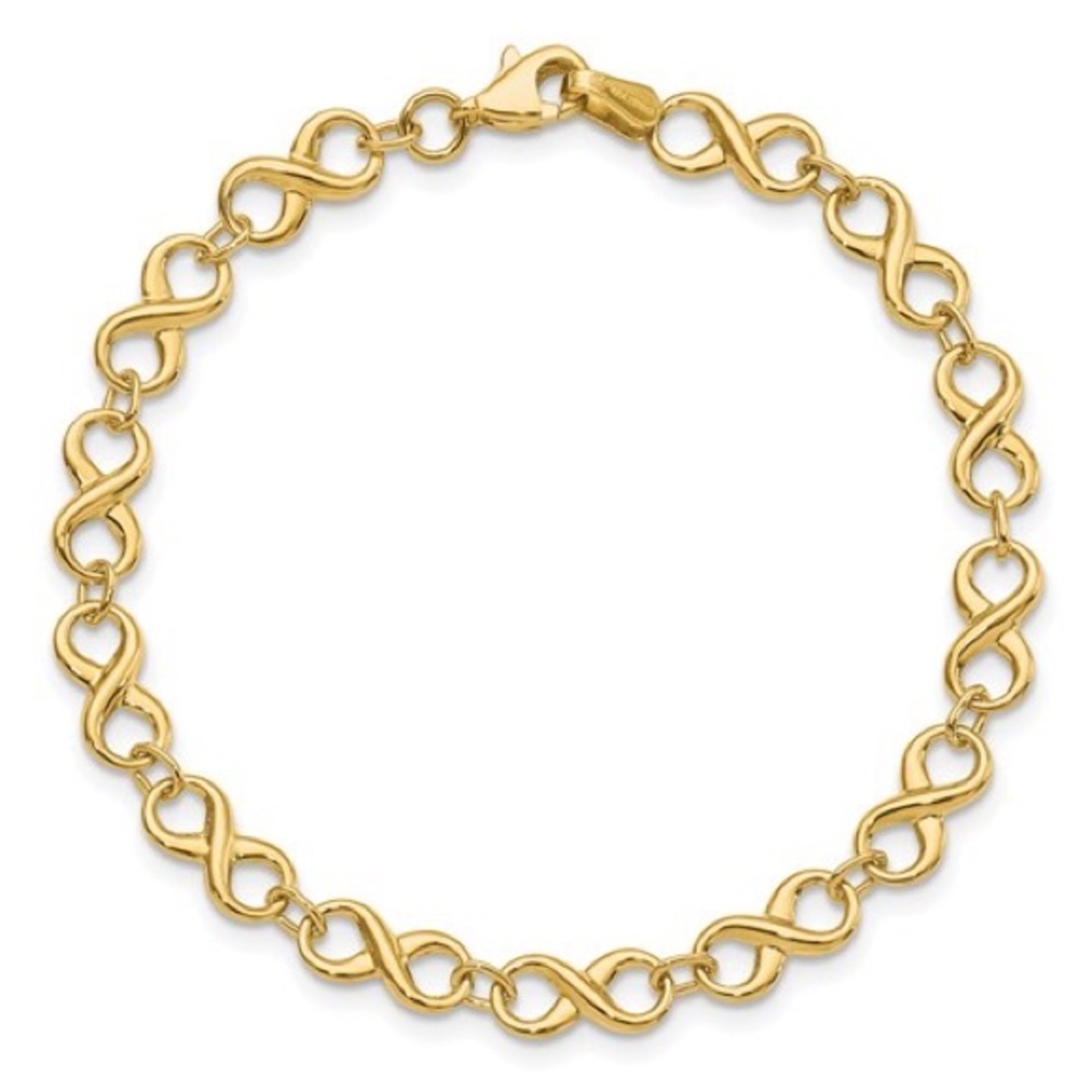 14K Yellow Gold Luxe Infinity Bracelet